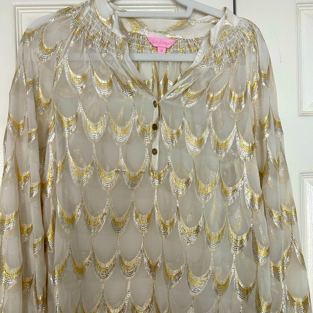 Lilly Pulitzer Sheer Champagne Glass Top